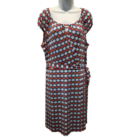 LAUNDRY FAUX WRAP CAP SLEEVE OVER THE HEAD DRESS XL - Picture 1 of 7